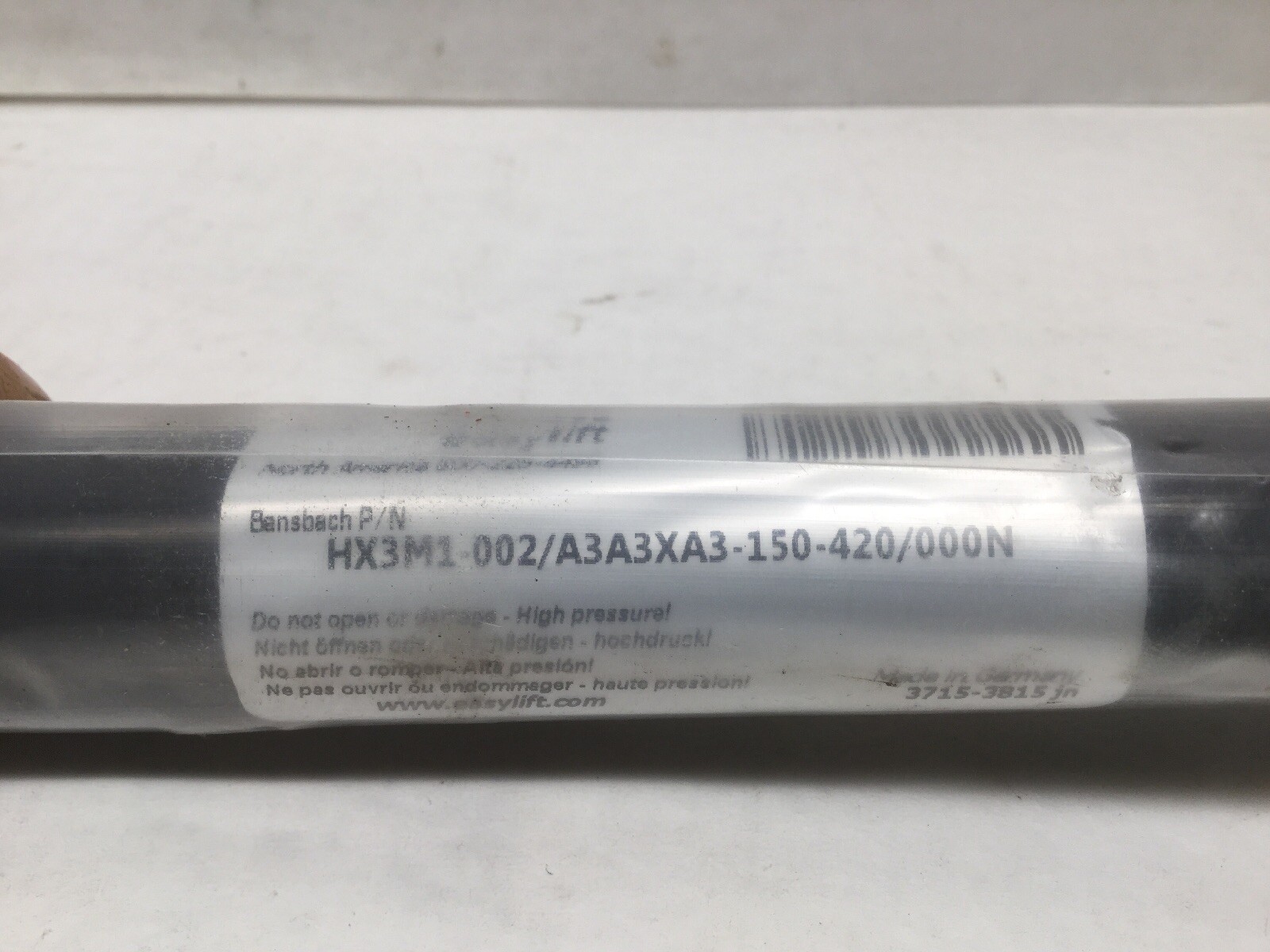 BANSBACH EASYLIFT HX3M1-002 Dampers, Extension, Extended Length 16.54