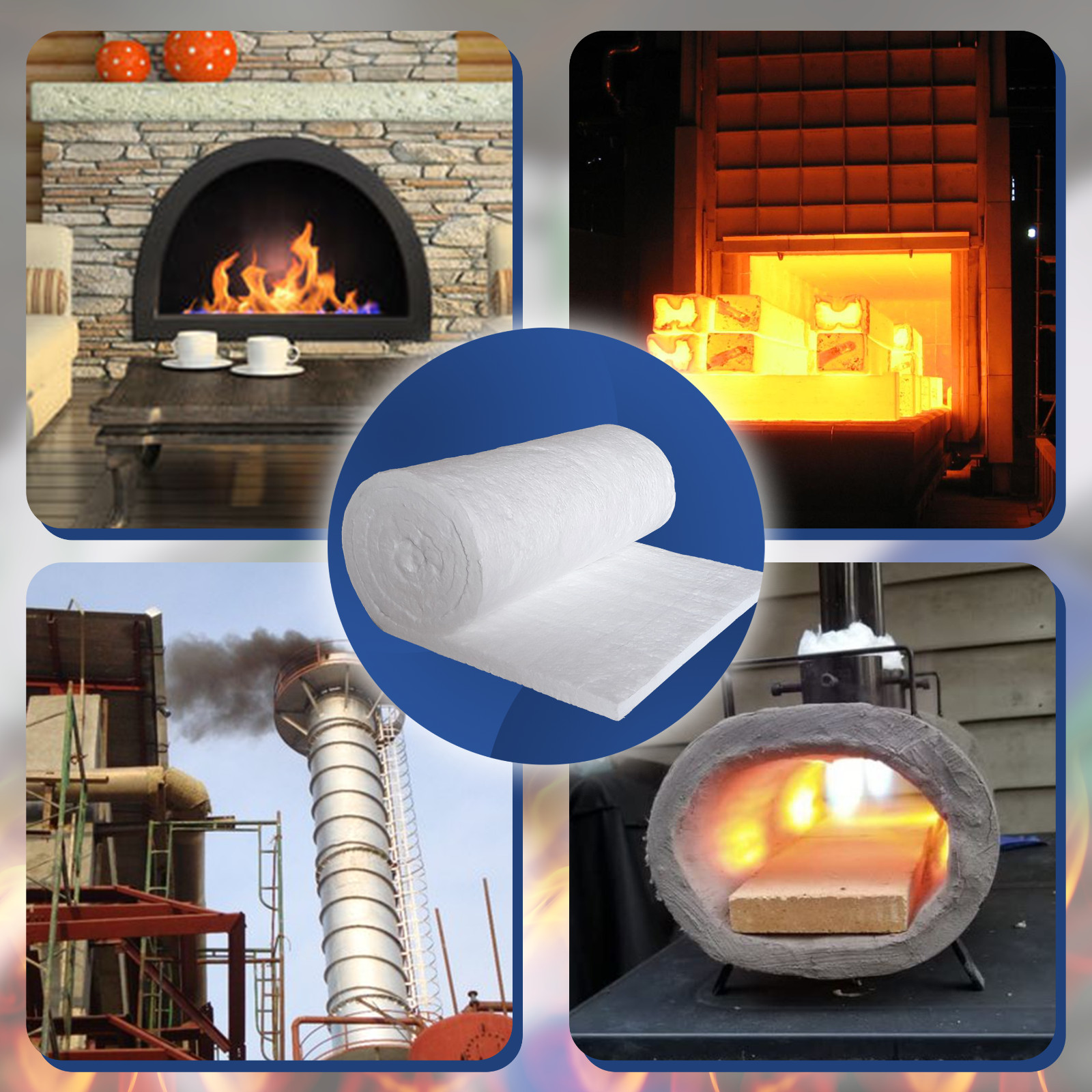 1″ Ceramic Fiber Insulation Blanket 2400F 8# High Temp Insulation 24″ X 6.20′