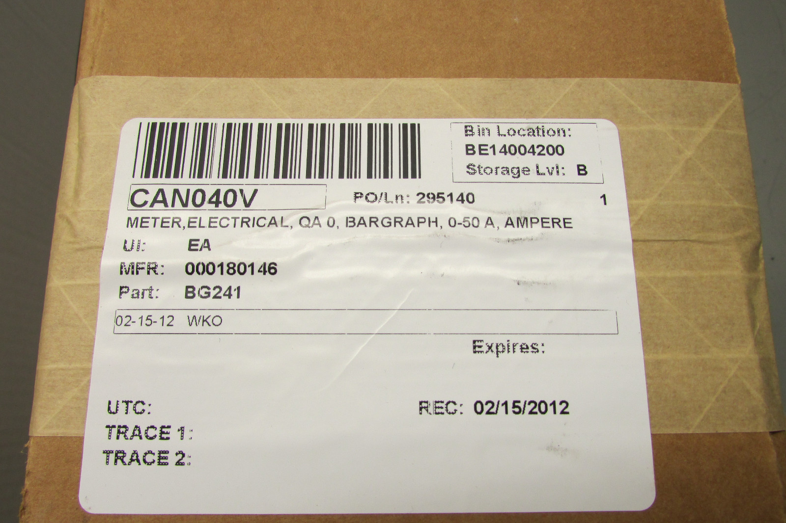 Weschler Instruments Bargraph BG241 Style: 4H341BAFXXXXX 300-0-300 Scale