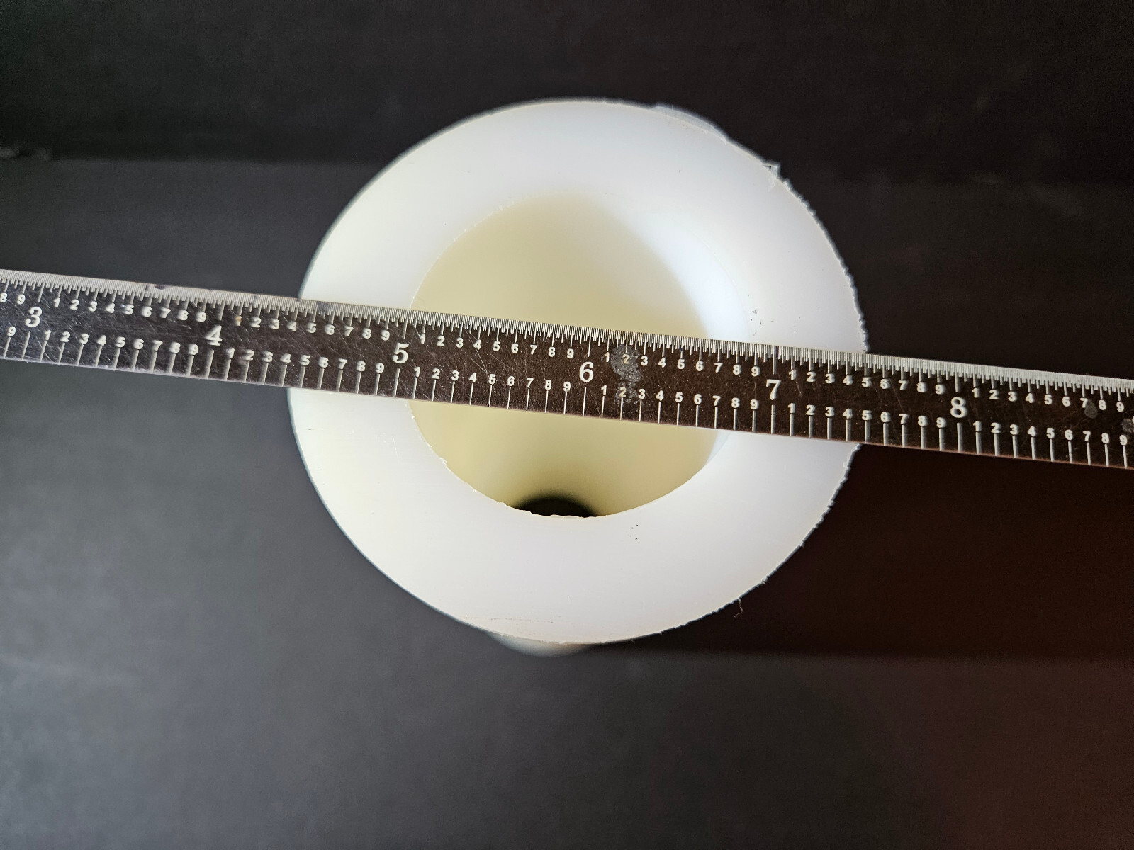White Nylon Plastic Round Tube Cylinder Pipe Length 8 3/4″ OD 3 1/8 ID 1.9. #5