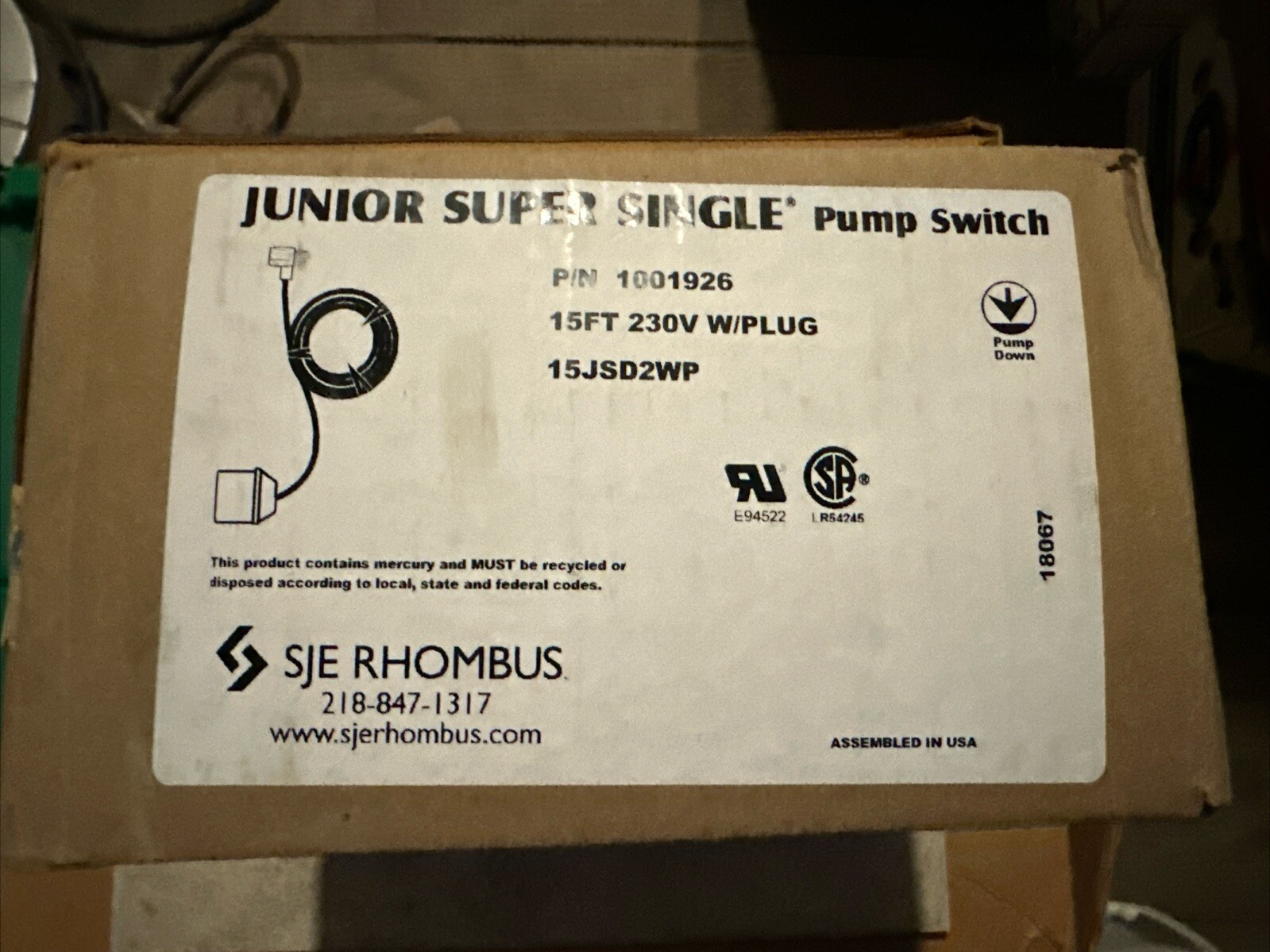 Junior Super Single Pump Switch 15JSD2WP #2