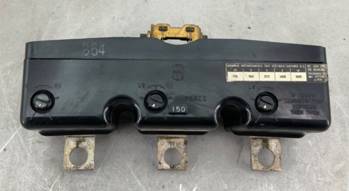 I-T-E JL3-T150 CIRCUIT BREAKER TRIP UNIT THERMAL MAG ADJ 750-1600 150A 3P 600VAC