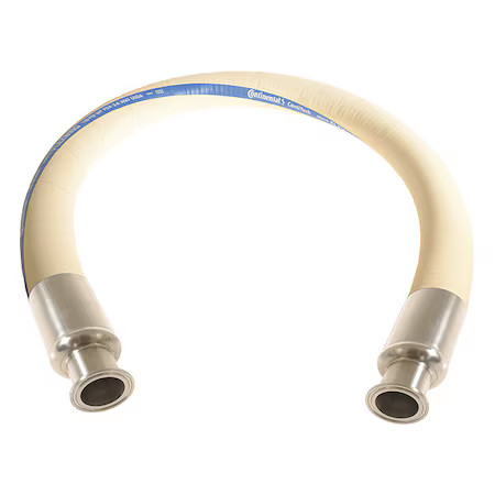 Continental Fth150-05Tc-G Food Grade Hose, 1-1/2″ Id X 5 Ft., White