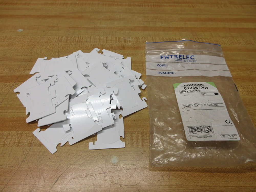 Entrelec SCF9 ABB Terminal Block End 1SNA103672R0100 (Pack of 39)