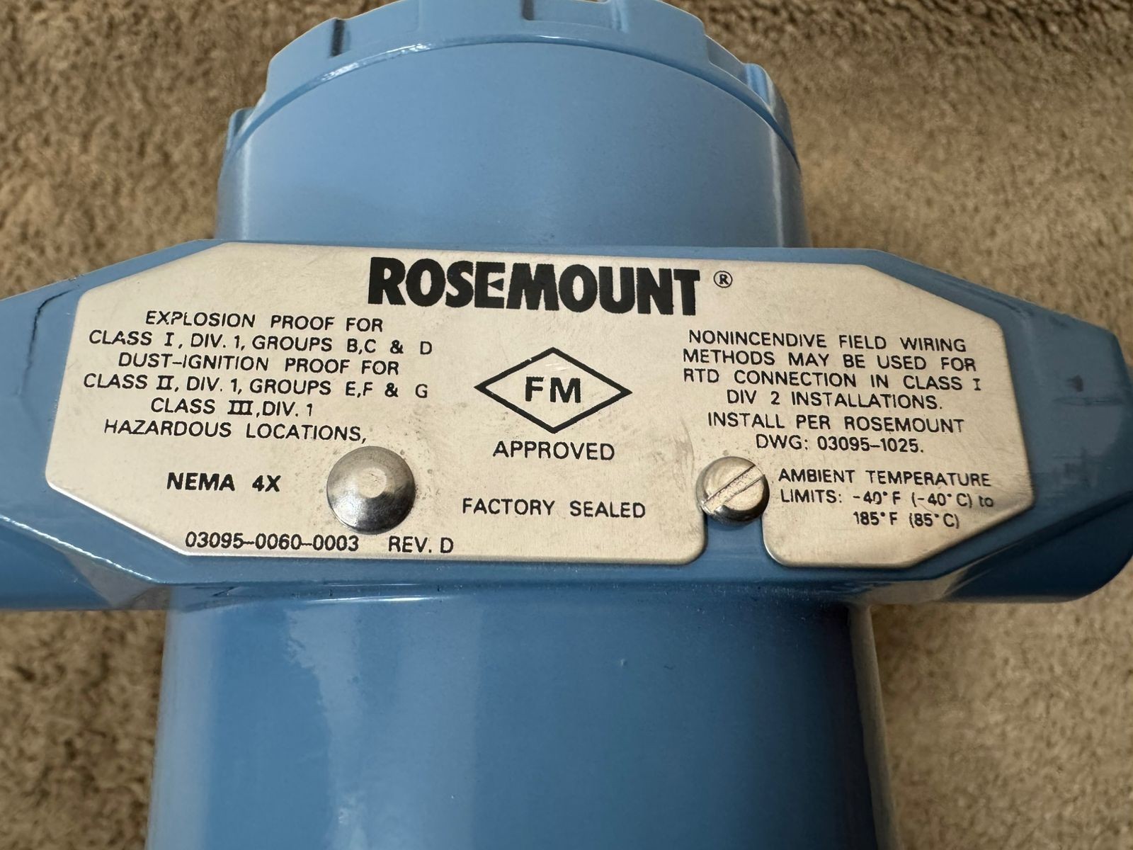 Rosemount / MultiVariable Transmitter / 3095FB23A0013AA10NANS5 / 800PSIA-55.2BAR