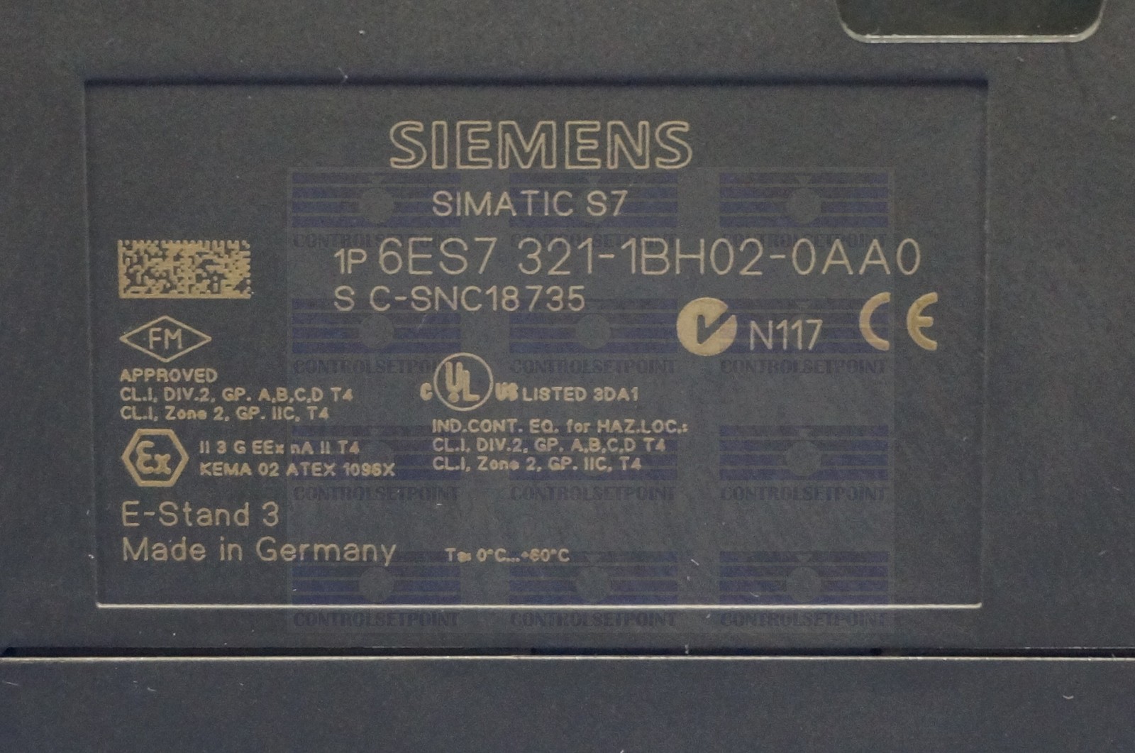 SIEMENS SIMATIC S7 1P 6ES7321-1BH02-0AA0 6ES7 PLC MODULE