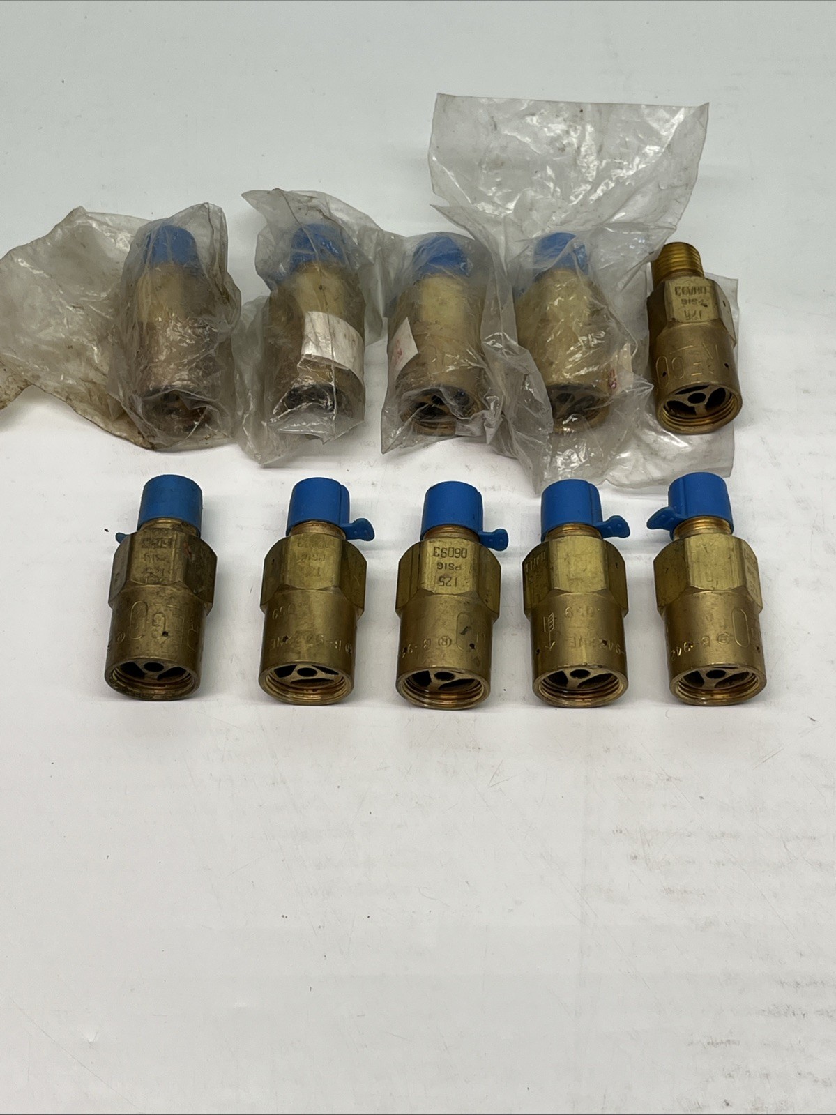 (5x) Rego Brass Pressure Relief Valve B-9422NE 125 PSIG | NEW read desc