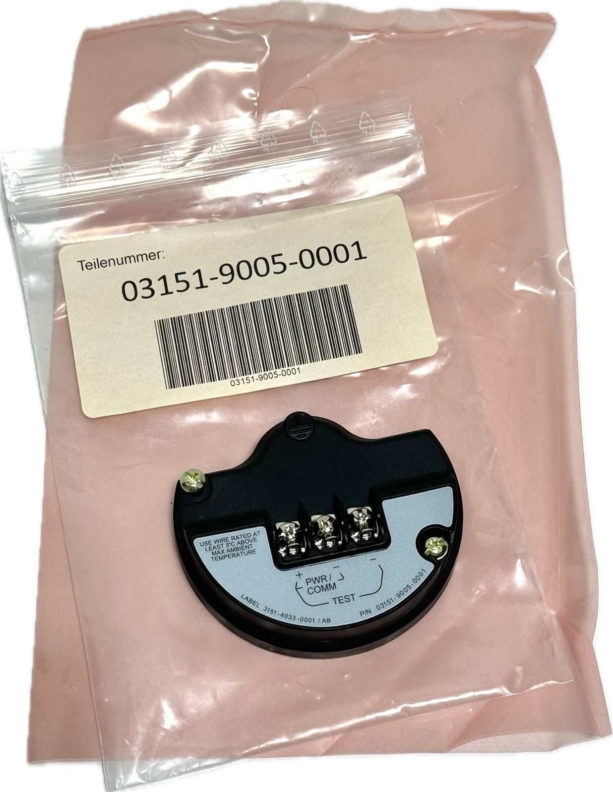 Rosemount 03151-9005-0001 Terminal Block Dual, Hart Protocol, Std.