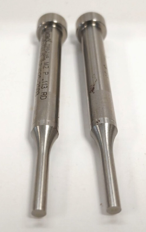 IMPAX TOOLING M2 P .113 ROUND PUNCH ISPV025-2503 GRADE M2 PONT DIA 1/8 LOT OF 2