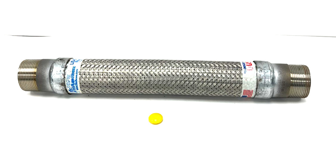FLEX HOSES STAINLESS STEEL BRAIDED HOSE 1-1/2″ END HOSE DIA. 16″ LENGTH
