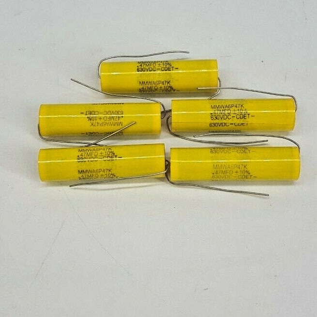 Cornell Dubilier MMWA-6P47K Capacitor .47MFD 600DC Yellow (Lot of 5)