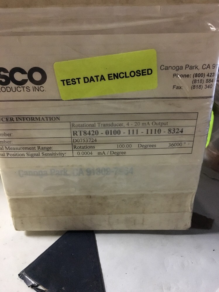 Celesco RT8420-0100-111-1110 Rotational Transducer 4-20 mA Output