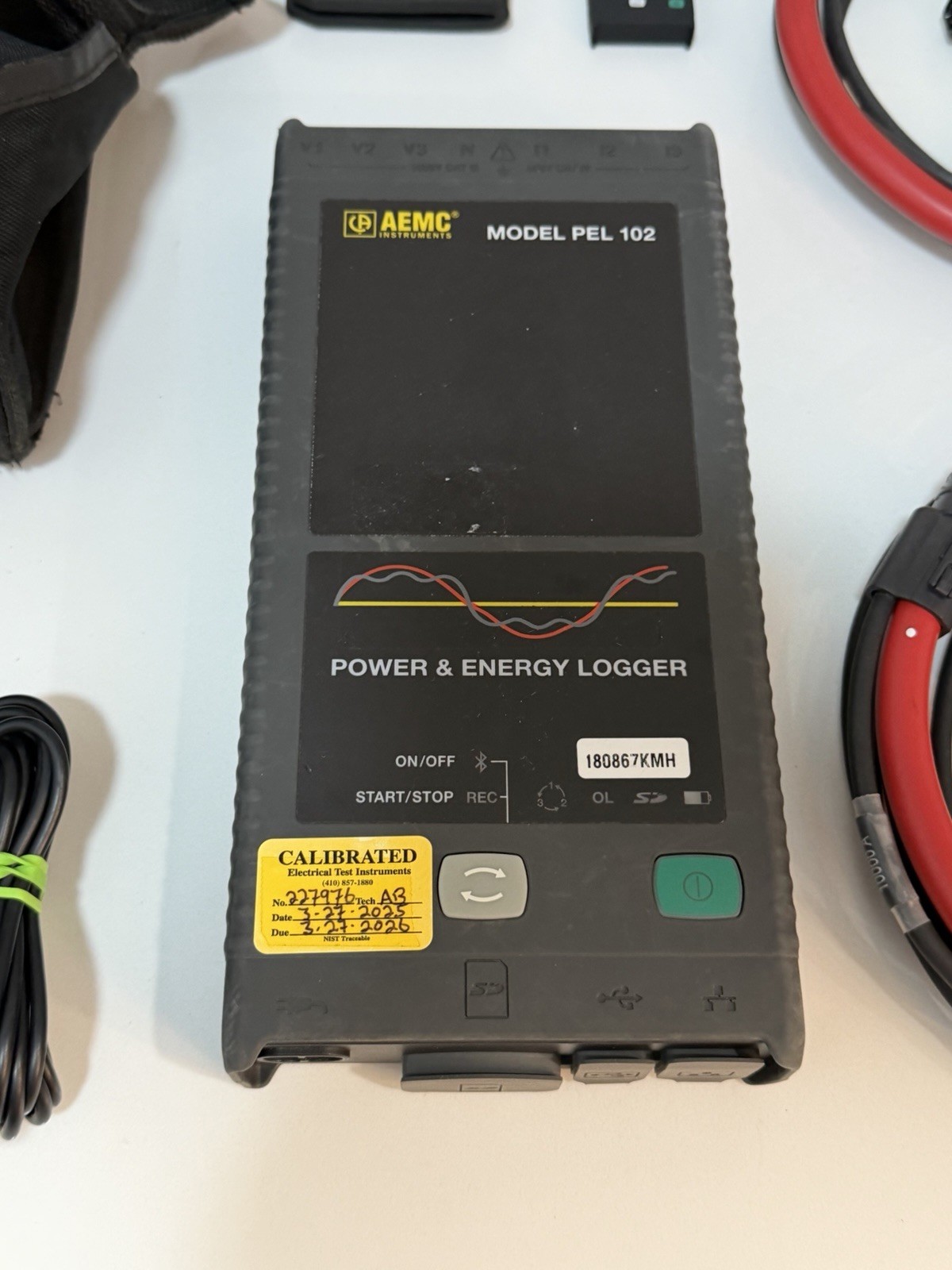 AEMC PEL 102 POWER &ENERGY LOGGER W/ PROBES & EXTRA ACCESSORIES /CALIBRATED 2026