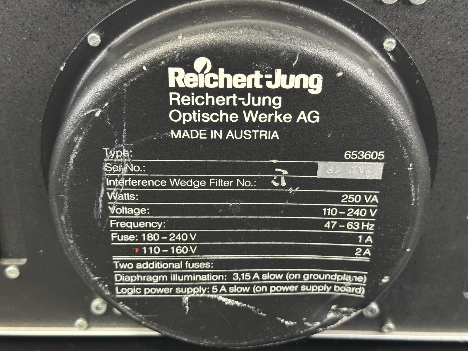 Reichert-Jung Optische Werke AG Interference Wedge Filter Control Unit Austria