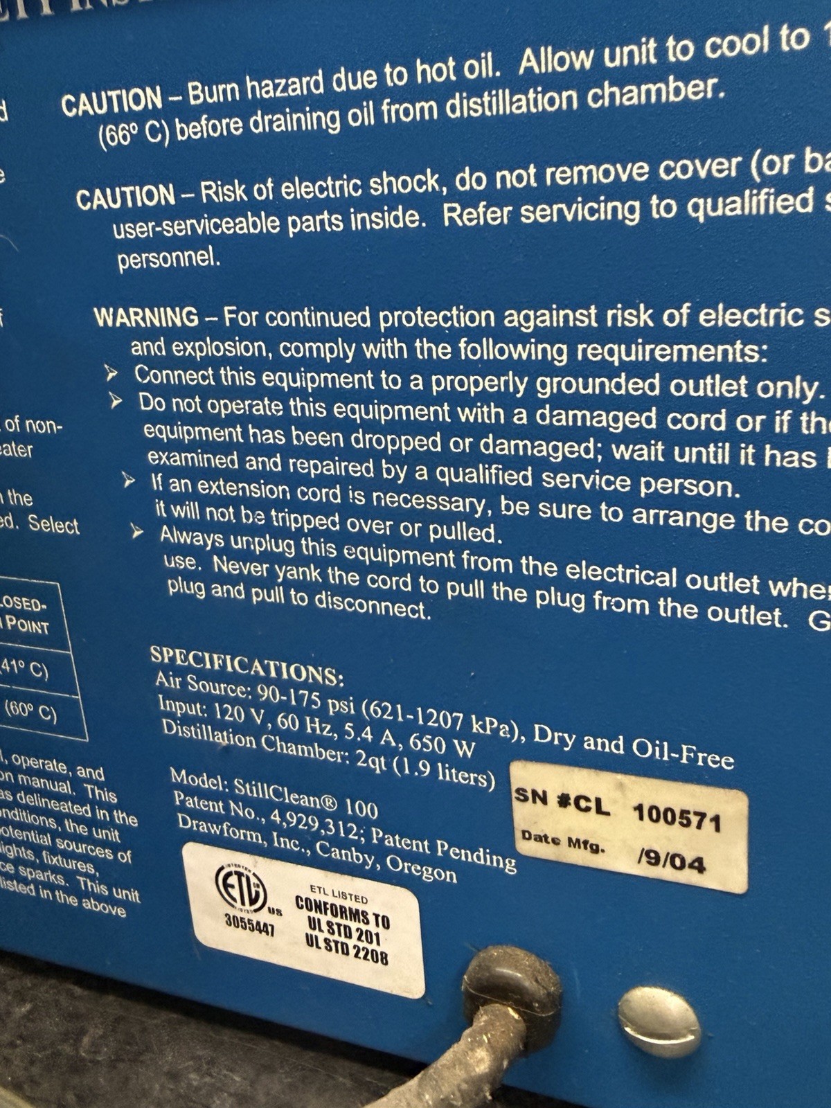 StillClean SC 100 Portable Solvent Recycler Blue