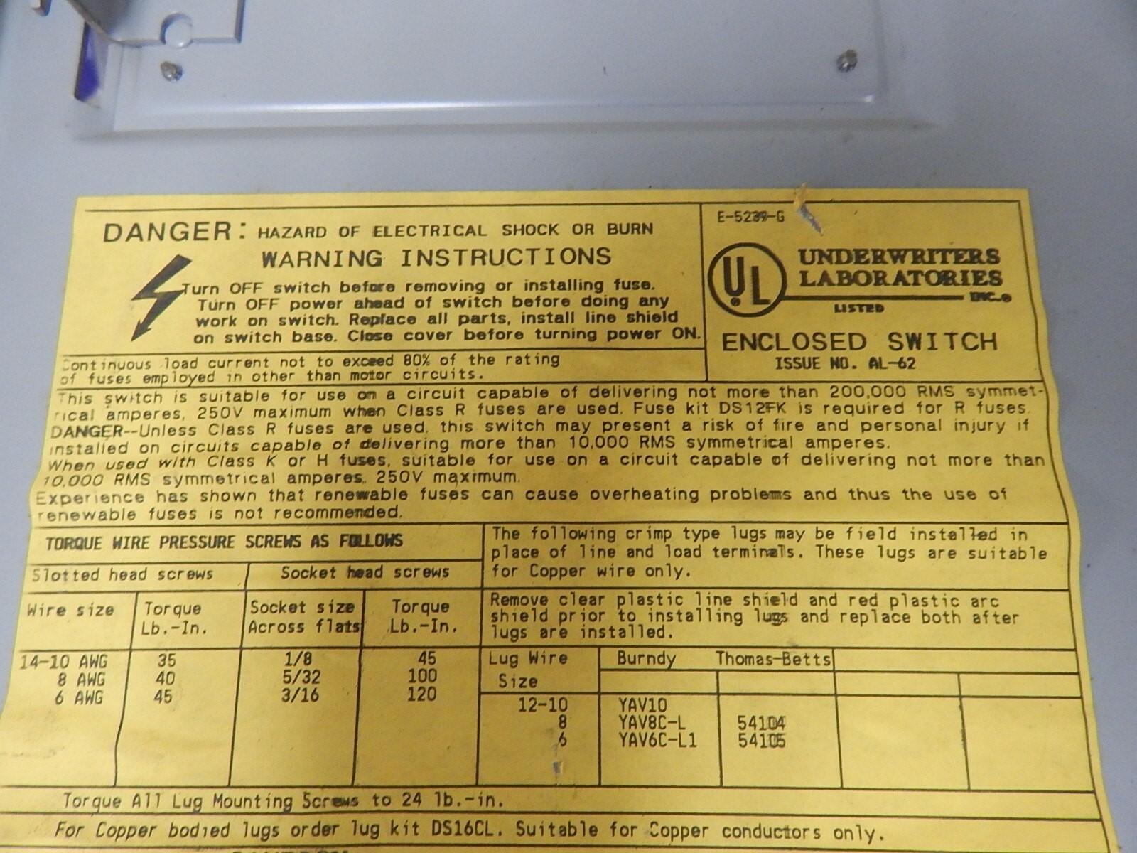 Cutler Hammer 30-11587 Safety Switch DH221NGK 30-13972-37 *FREE SHIPPING*
