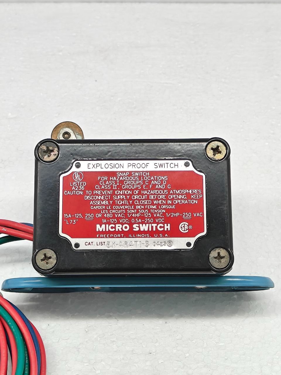 HONEYWELL SNAP SWITCH EX-AR471-3 EXPLOSION PROOF SWITCH