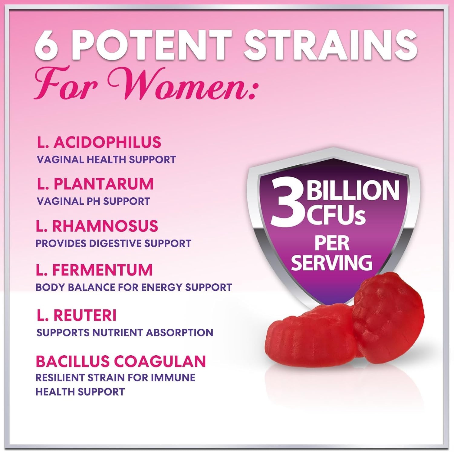 Menopause Supplements for Women Gummies – with Black Cohosh, Cranberry 3 Billion