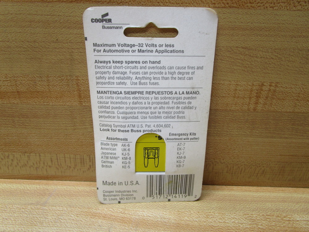 Buss ATM-25 Bussmann Automotive Fuse Cross Ref 1BZ45 (Pack of 10)
