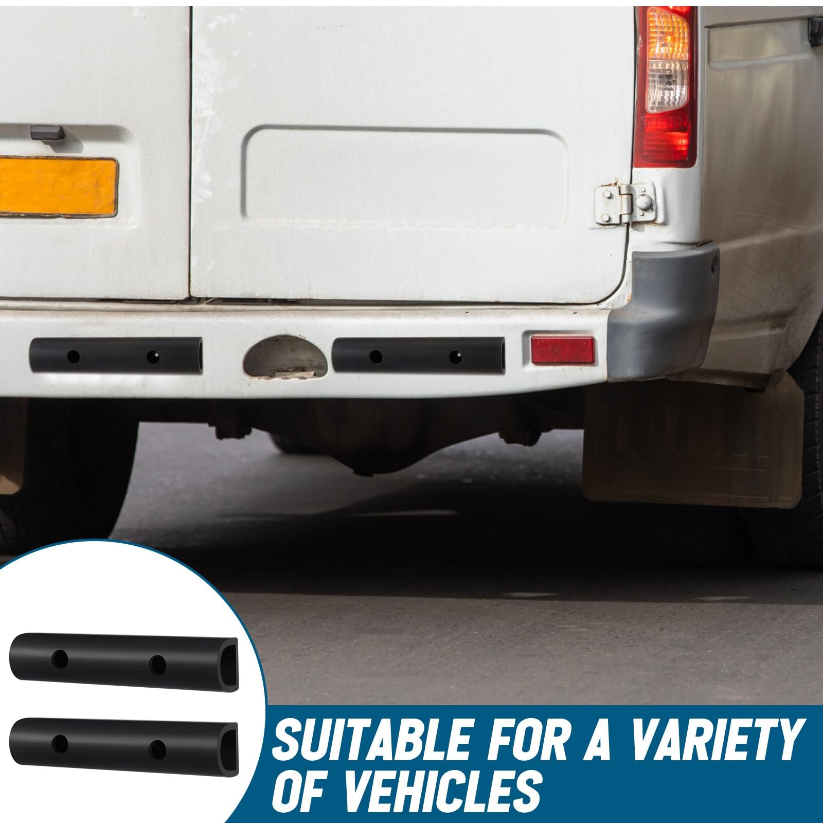 6 Pcs 10 Inch Universal Rubber Bumper Strip for Trailers Trucks Commercial Ve…