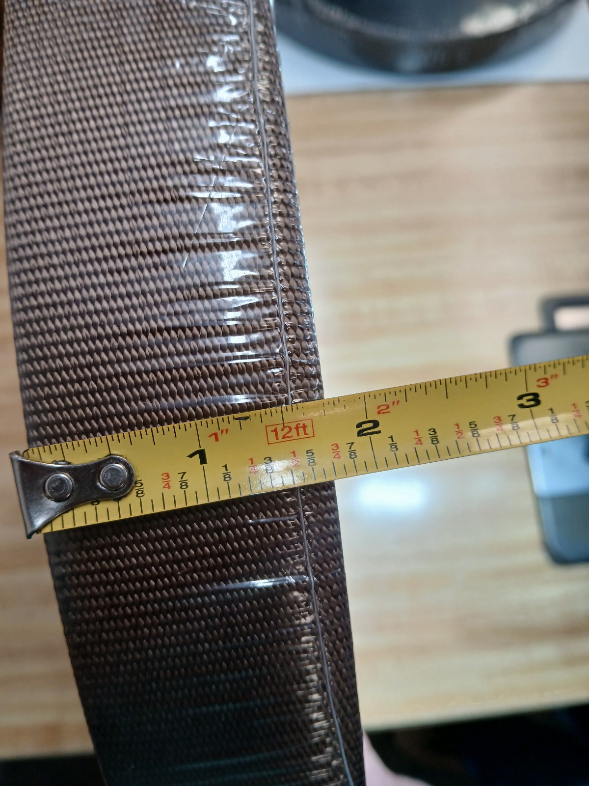 Nylon Webbing 50 Yds Terra Brown Solucote 1013 1-23/32″ NOS