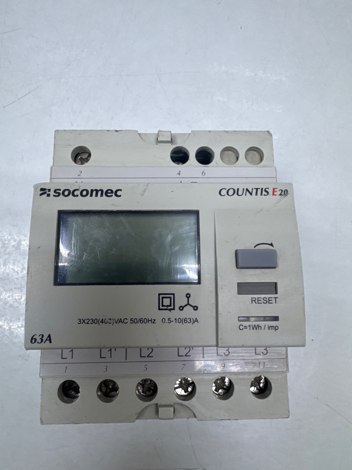 SOCOMEC COUNTIS E20 87A658 63A ENERGY METER