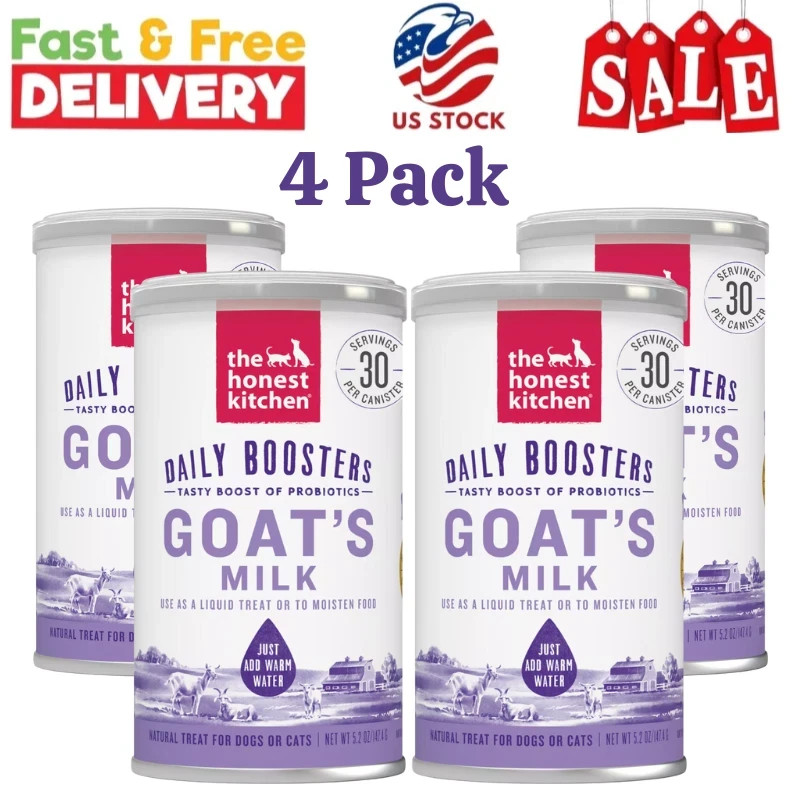 The Honest Kitchen Human Grade Instant Goat’s Milk with Probiotics, 5.2oz(4PACK)