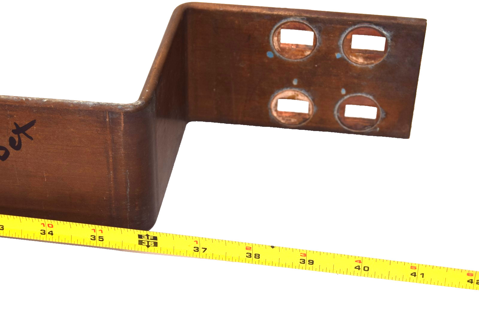 41″ x 3″ x 1/4″ (+4″ offset Step) Copper Flat BusBar bus bar buss bar Stock