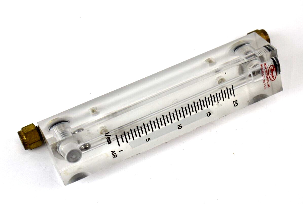 Dwyer VFB Series 0-20 l/mm Meter Gauge 100 PSIG ~ 65 Deg C / 150 Deg F Max