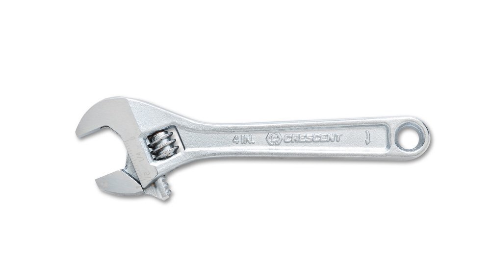 Crescent AC24BK Adjustable Chrome Wrench 4 Inch Jaw Capacity 0.500 Inch