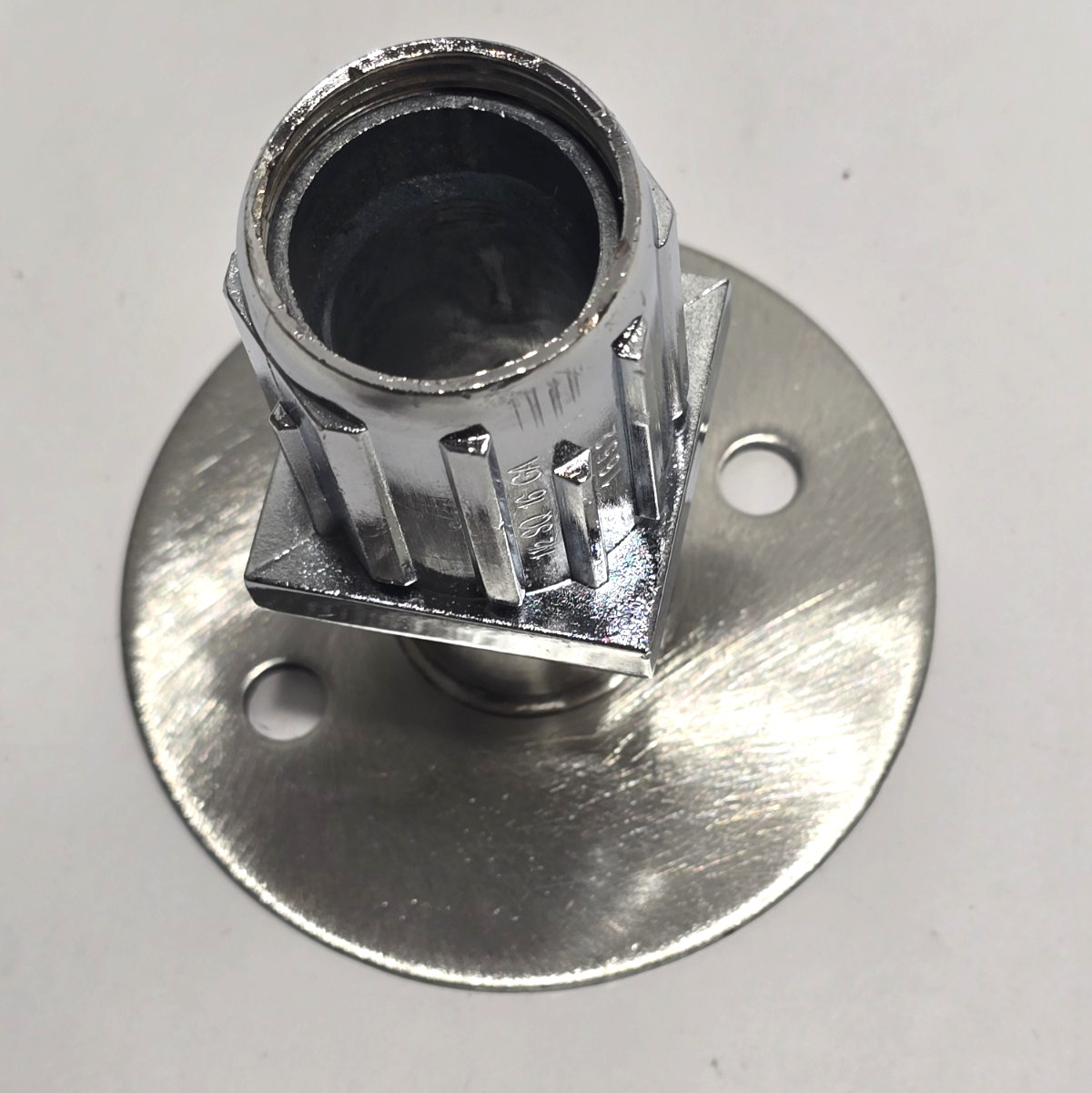 STRUCTURAL CONCEPT 20-01822 FOOT INSERT 2 HOLES STAINLESS STILL FLANGE 1 “1/2