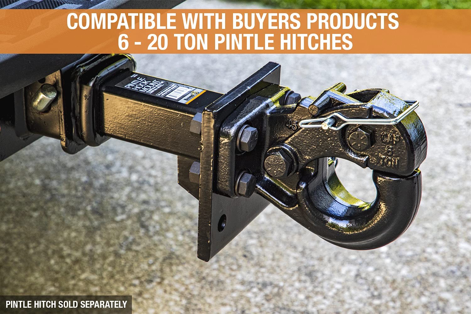 Buyers Products 2 Inch Pintle Hitch Mount Durable Corrosion Resistant 15000 lbs