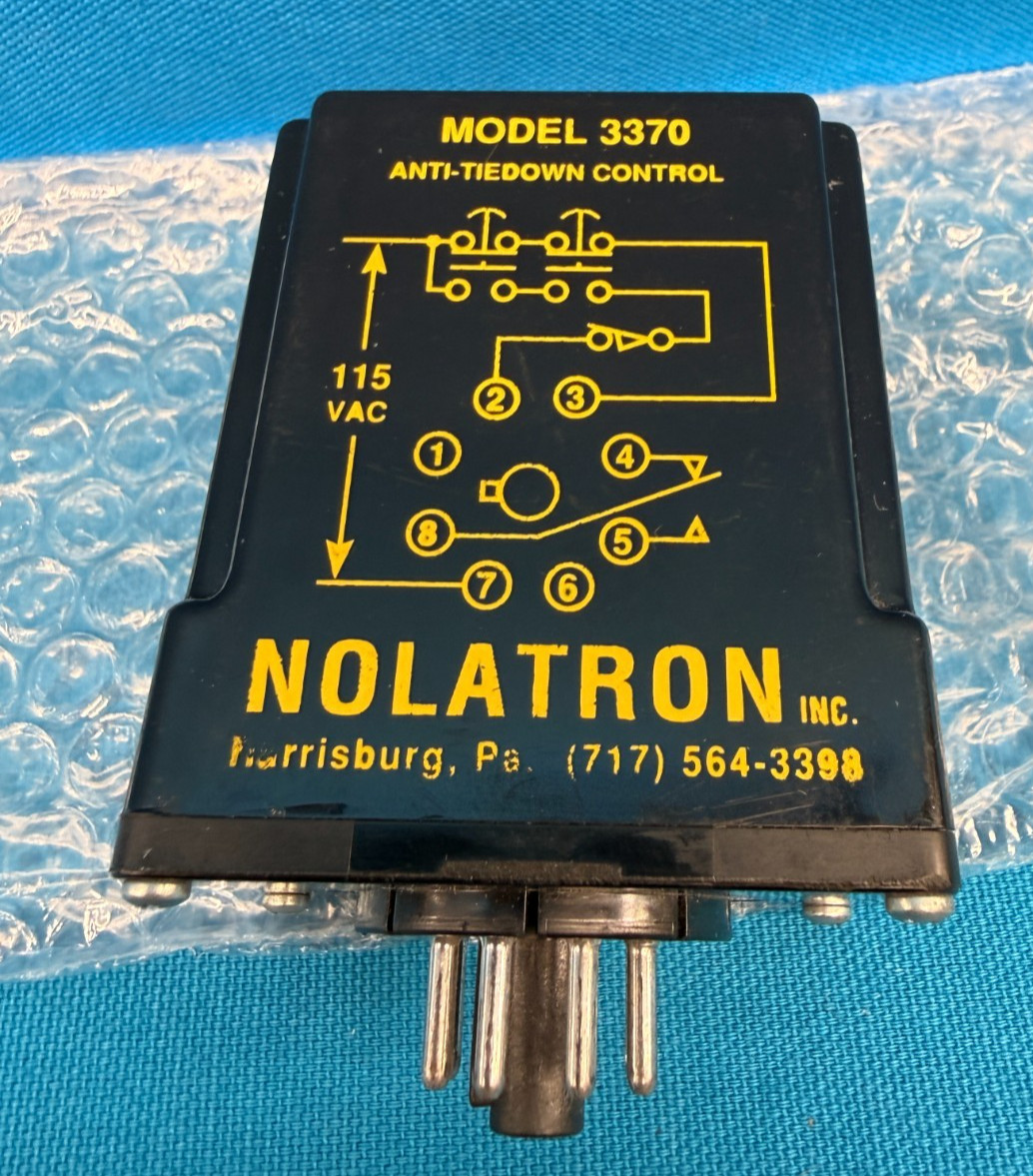 Nolatron Model 3370 Anti Tiedown Control Module 115VAC 10A Industrial Relay