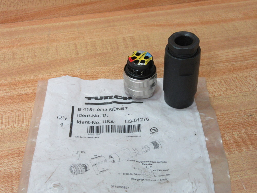 Turck B 4151-0/13.5/DNET Circular Socket Connector U3-01276