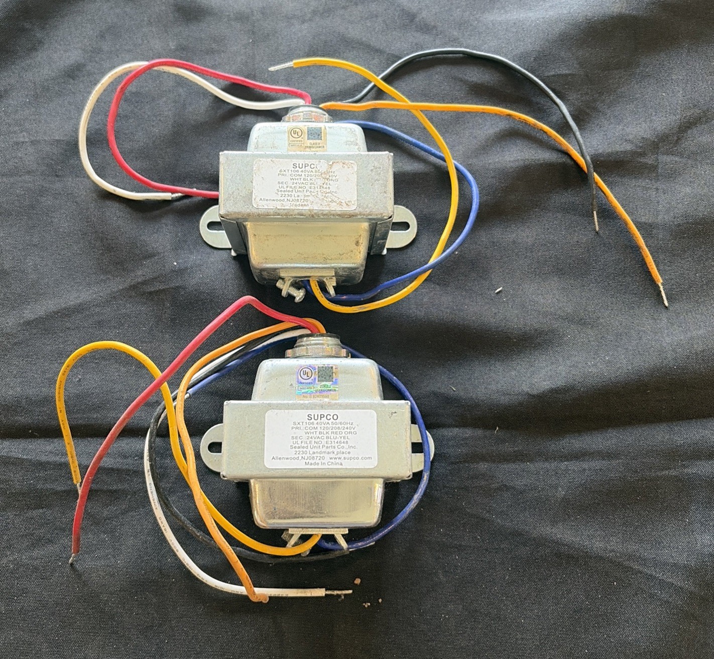 Supco SXT106 Transformer 120/208/240 Volts 40VA Multi-Mount (Qty 2)