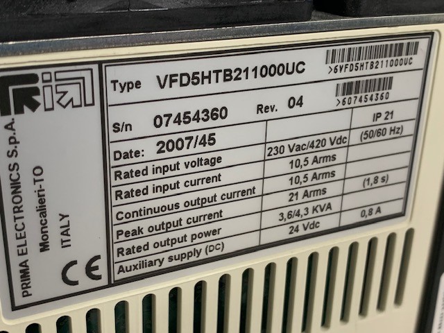 Prima Electronics VDF400 MyData Motor Driver – VDF400E10 – L-049-0703