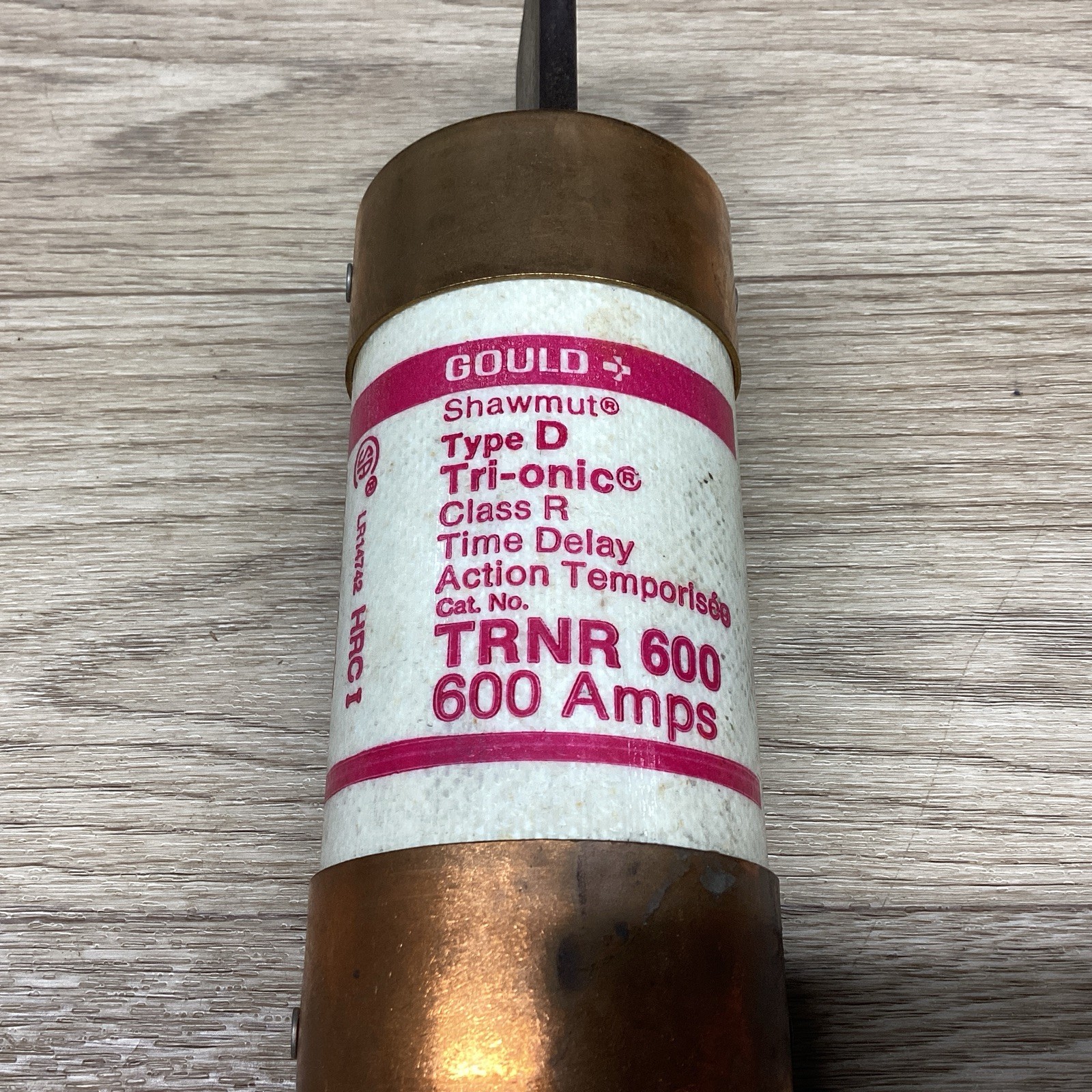 GOULD SHAWMUT TYPE D TRI-ONIC CLASS R TRNR 600 600AMP FUSE #816PR150*CO