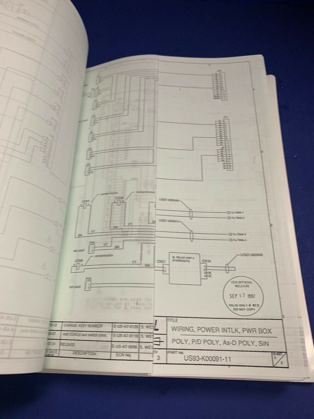 TEL ALPHA-8S-E Vertical LP-CVD As-D-POLY Electrical Drawing Book A00009855305