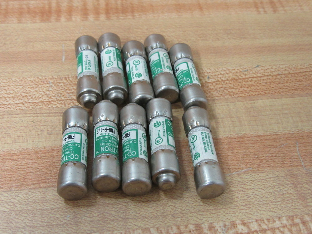 Buss FNQ-R-1/2 Bussmann Fuse Cross Ref 1CT93 (Pack of 10)