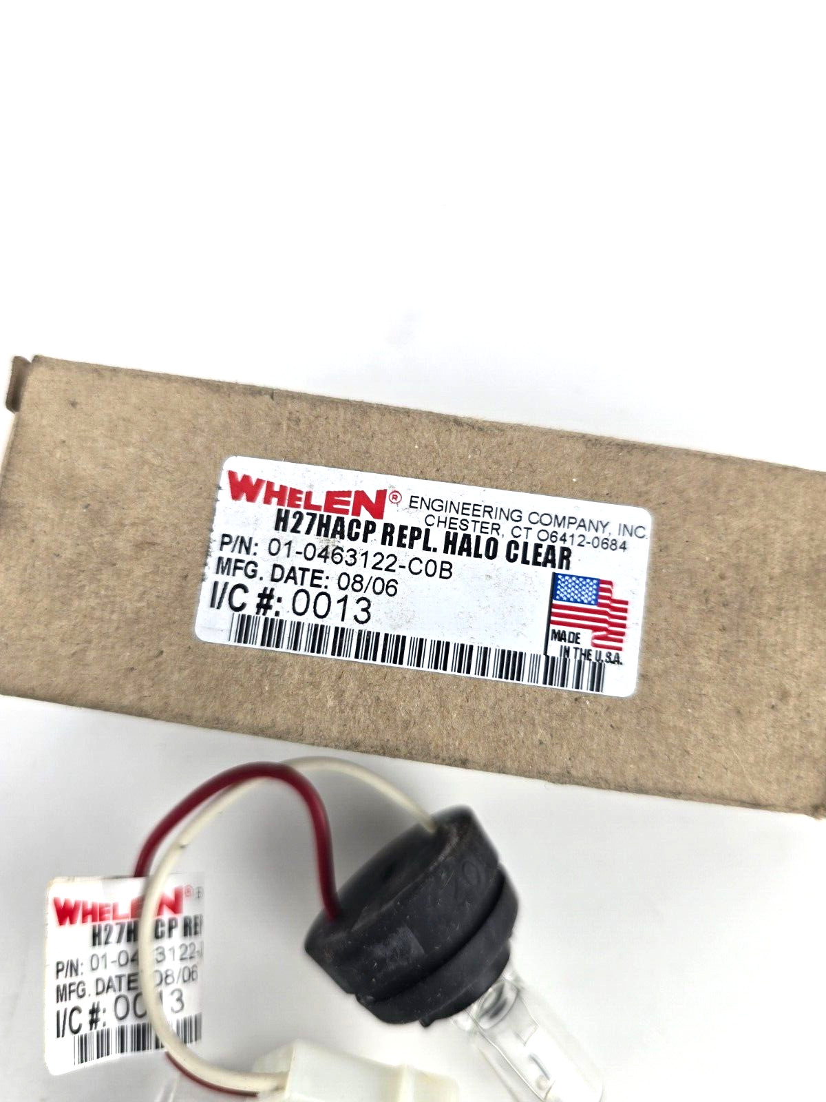 Whelen H27HACP Replacement Halogen Lamp Clear 01-0463122-COB