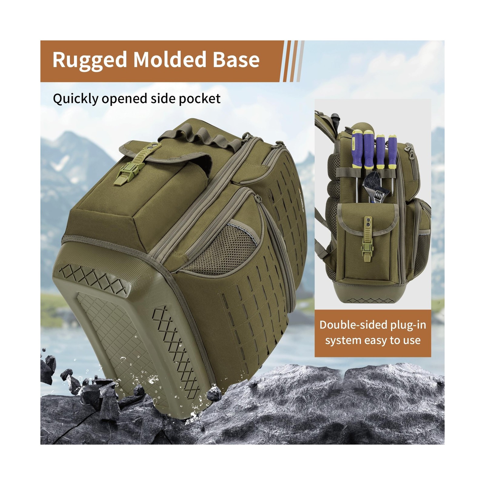 BLISSWILL Tool Bag Backpack for men,Heavy Duty Tool Backpack Bag with Waterpr…