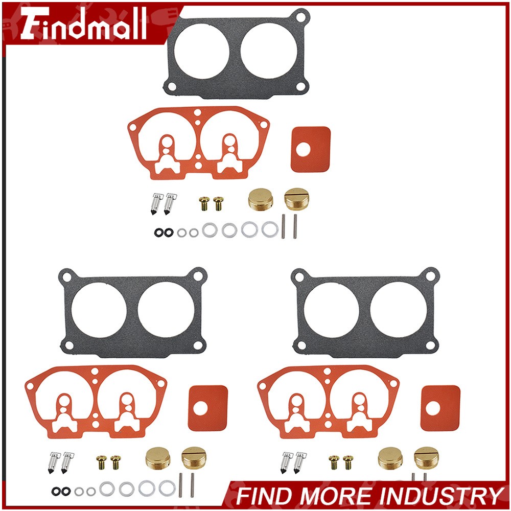Findmall 3× Carburetor Rebuild Kit For Outboard V-6 For Yamaha 150 175 200 225