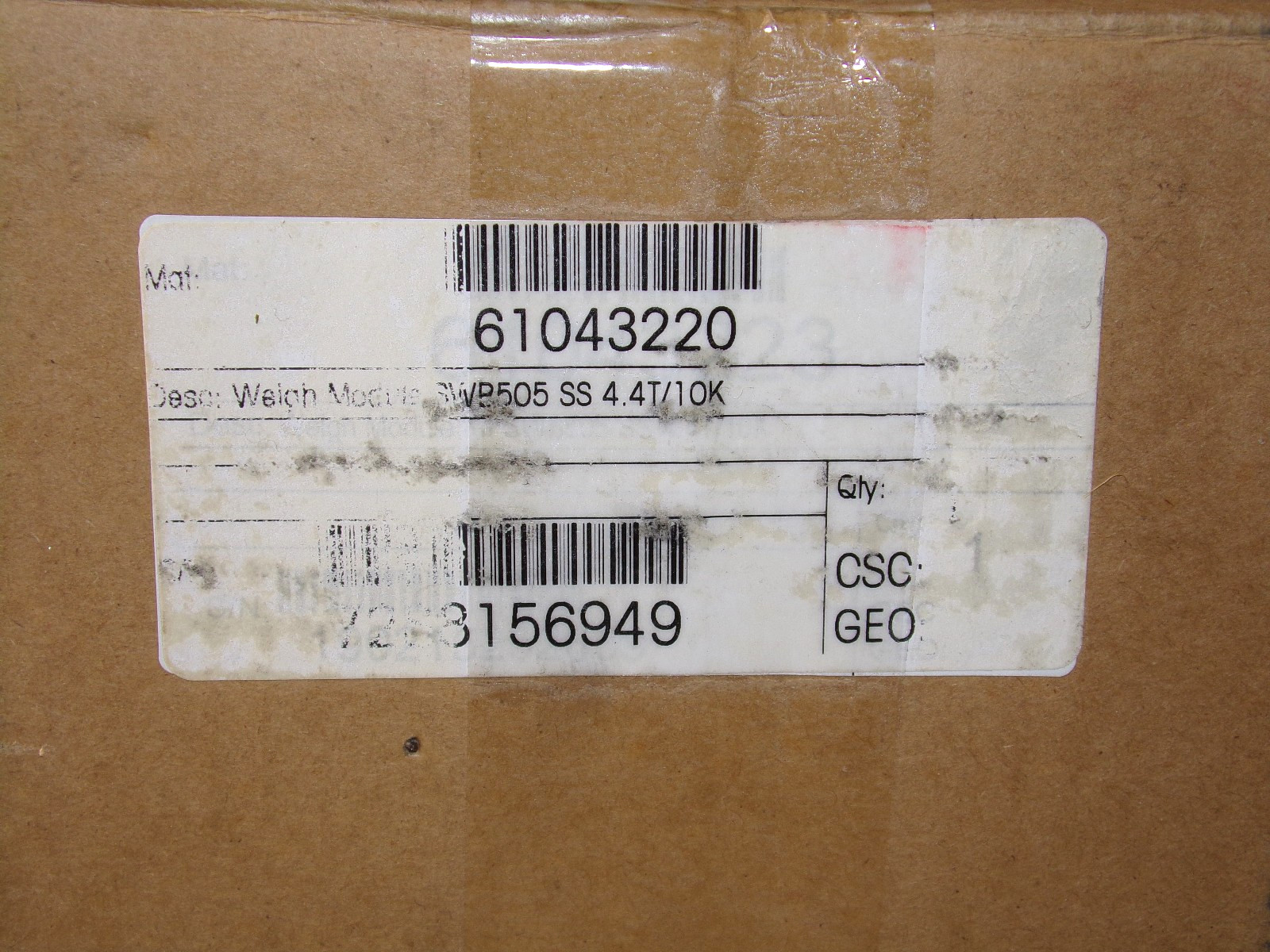 Mettler Toledo 0745A SWB505 SS 4.4T/10K Scale, 61043220 , Weight Module,