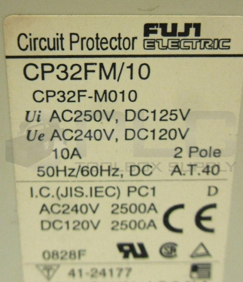 NEW FUJI ELECTRIC CP32FM/10 CIRCUIT PROTECTOR 2 POLE