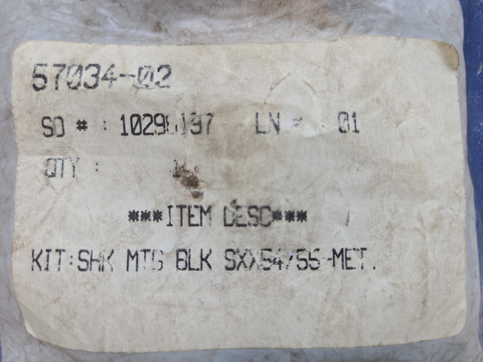 Phd 57034-02 Shock Absorber Mounting Kit For SK and SL Slides New See Pictures