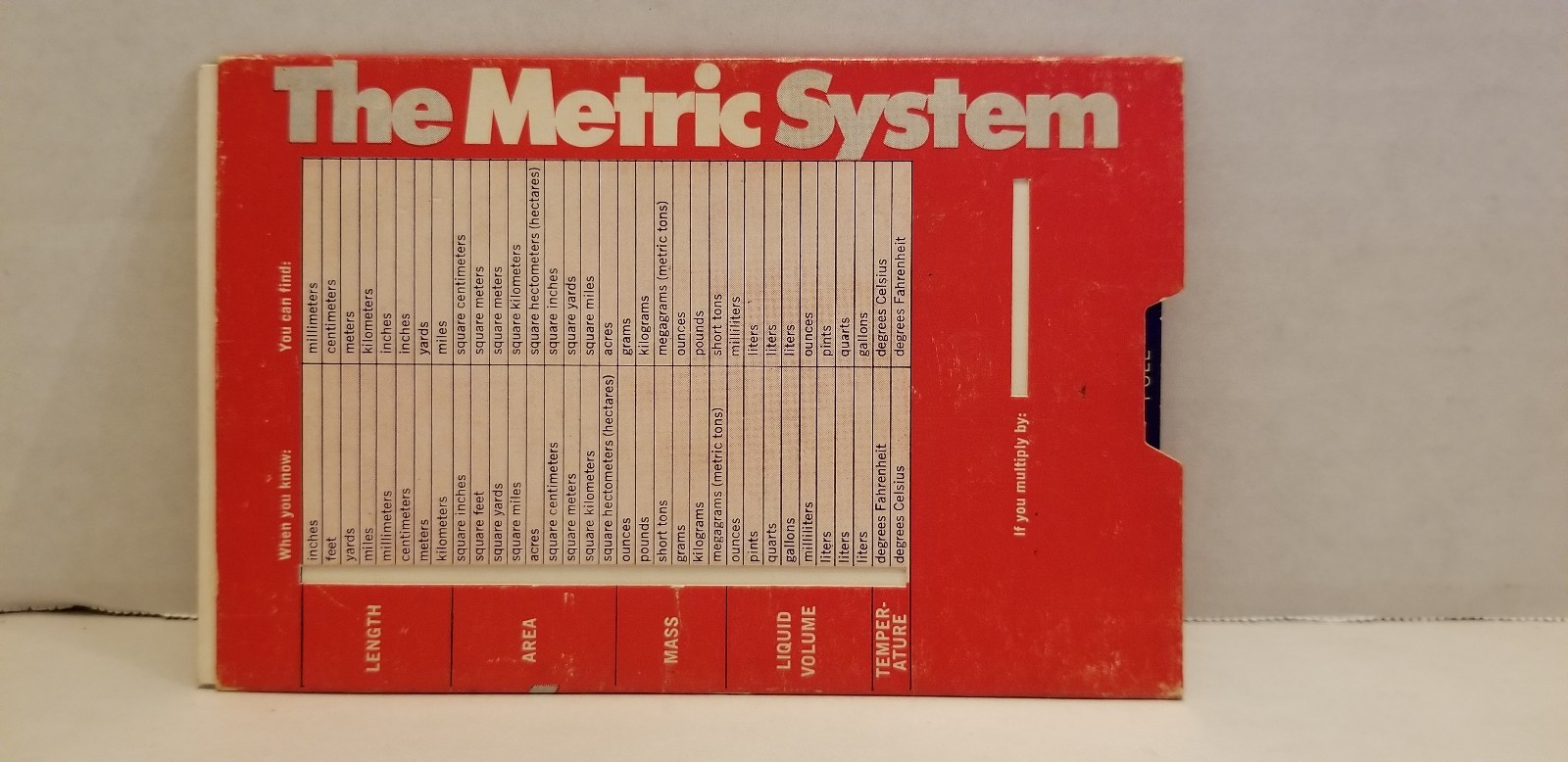 Universal Reference Calculator -Metric/English-Engineering Slide Chart