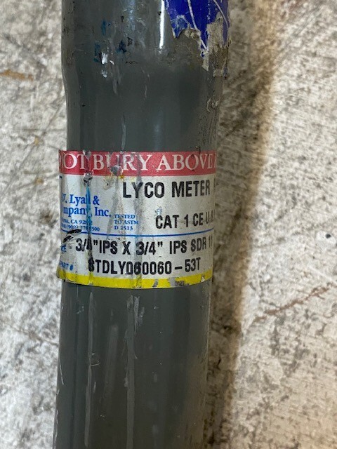 RW Lyall STDLY060060-53T Lyco Meter Riser 3/4″ IPS x 3/4″ IPS 46″ x 24-1/2″