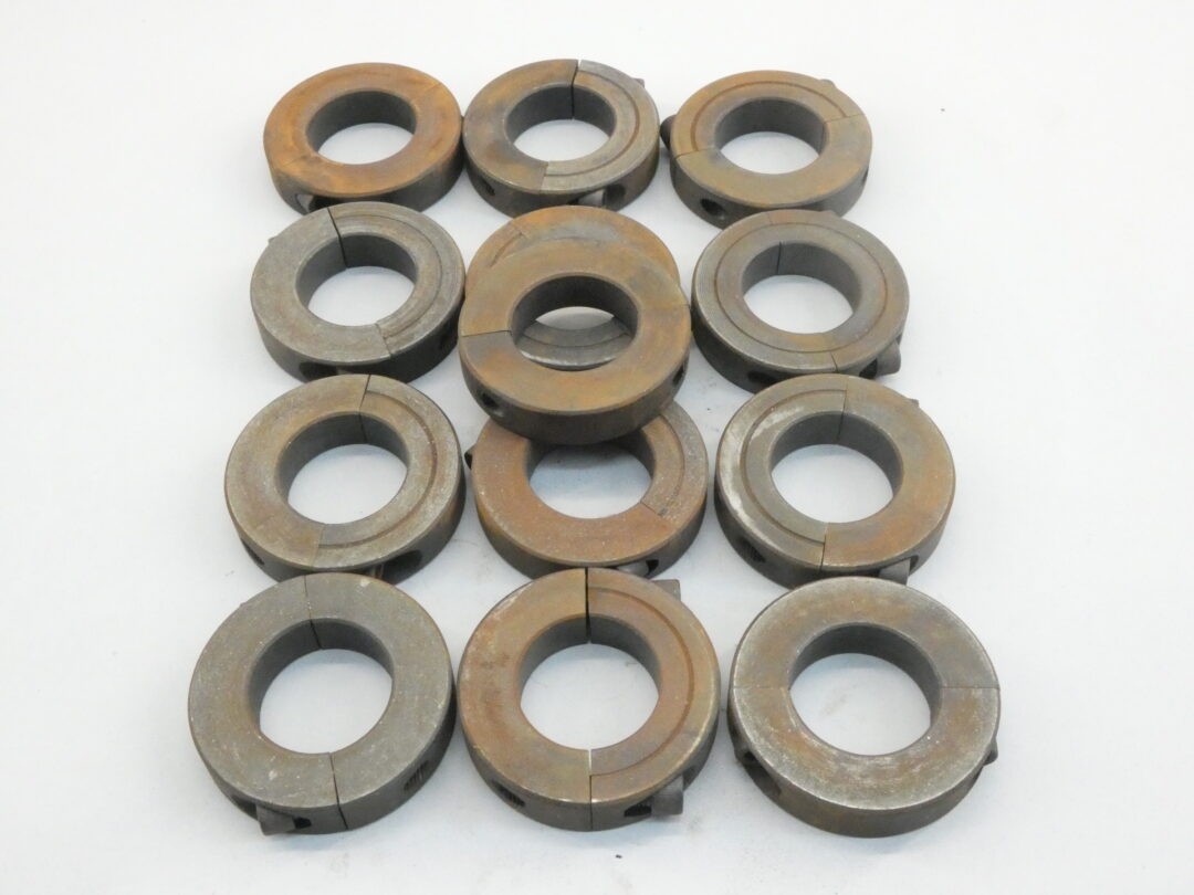 *Lot of 13* Two-Piece Shaft Collars 1-1/2″ Bore x 2-3/4″ OD x 5/8″ Black Oxide