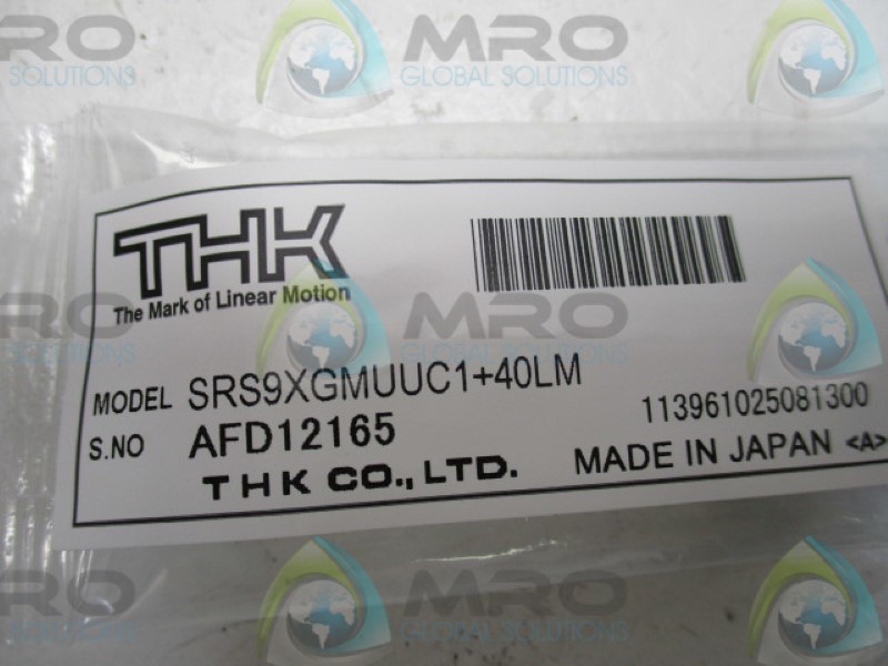 THK SRS9XGMUCC1+40LM MINIATURE LINEAR BEARING GUIDE NSMP