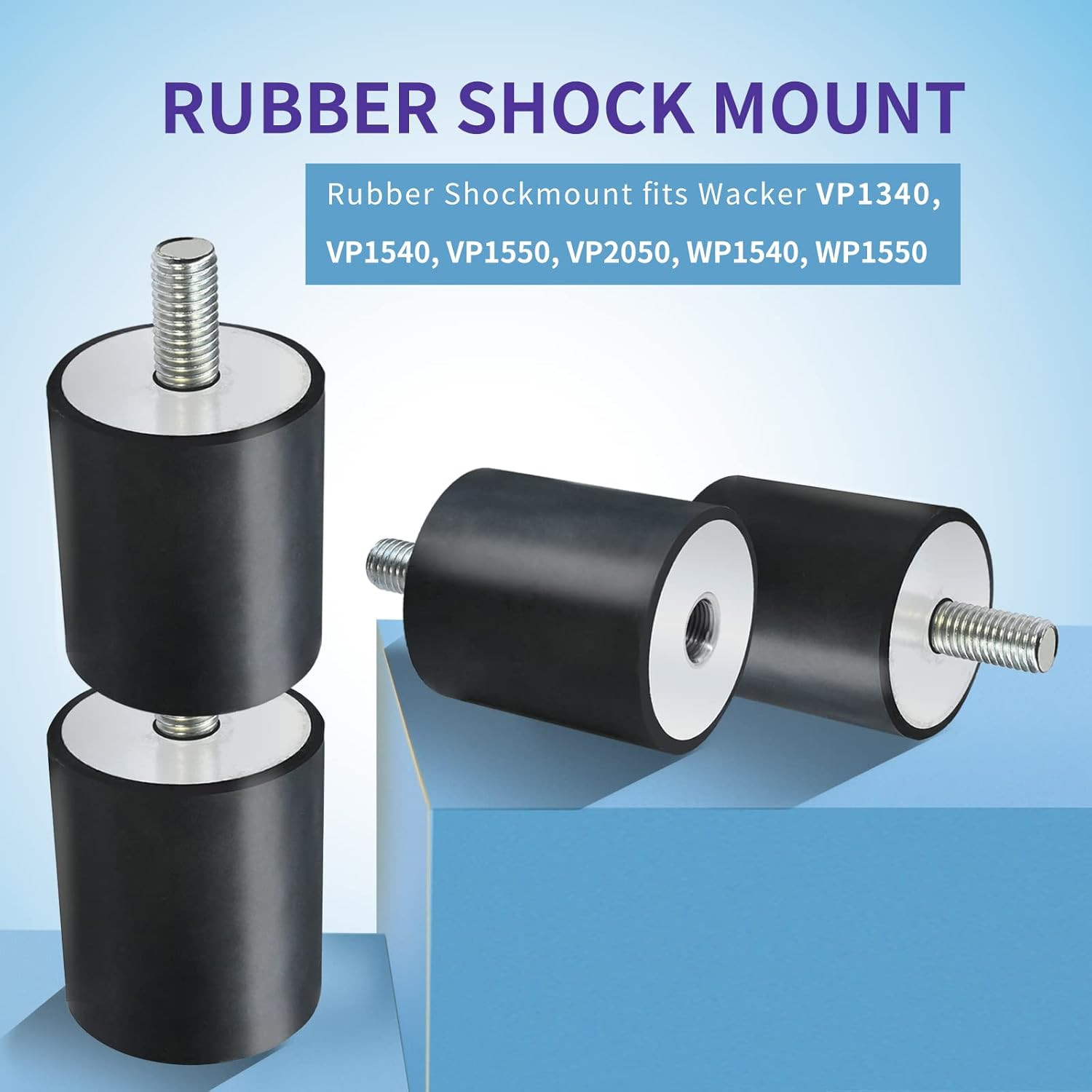 4 Pack Rubber Shock Mounts for Wacker Neuson Plate Compactors & Rammers